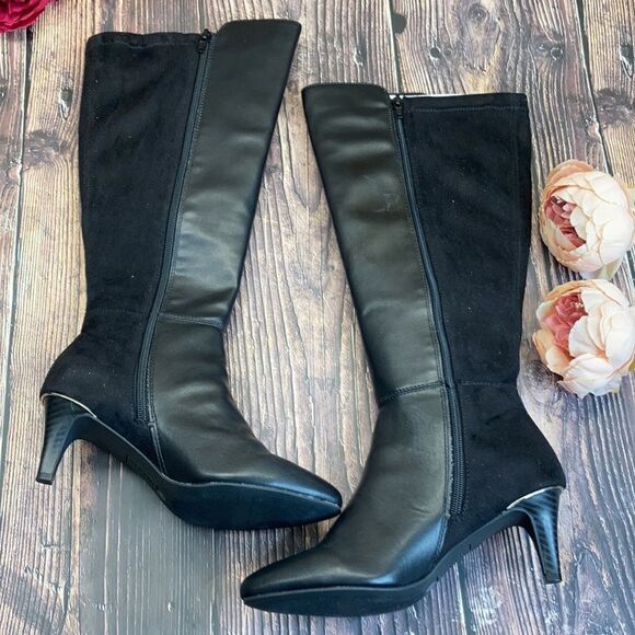 Alfani Hakuup Black Manmade Boots - Picture 2 of 8